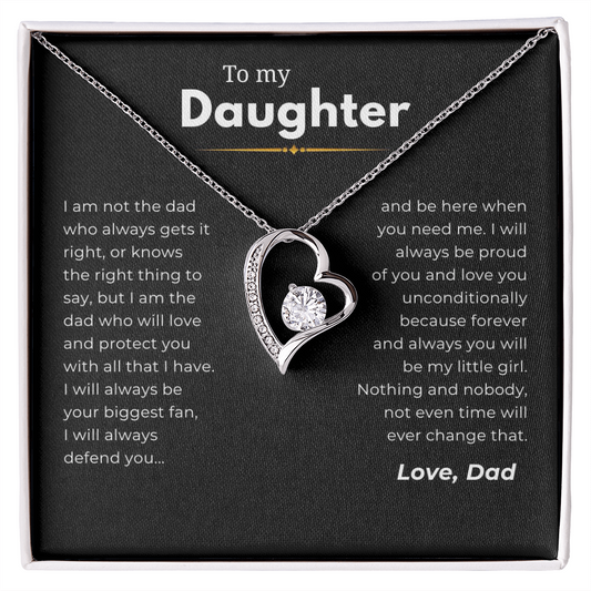 To My Daughter Interlocking Hearts Necklace