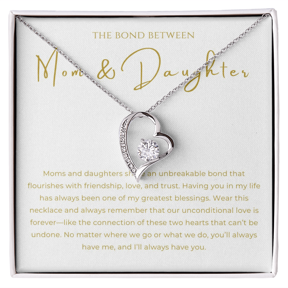 Mom & Daughter Interlocking Hearts Necklace