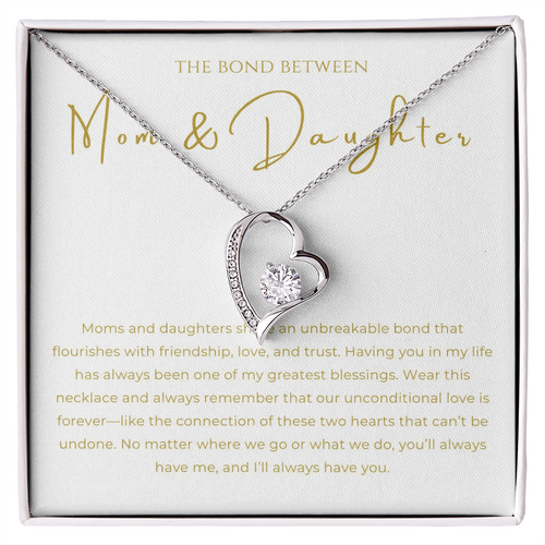 Mom & Daughter Interlocking Hearts Necklace