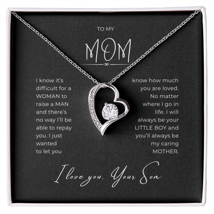To My Mom Interlocking Hearts Necklace