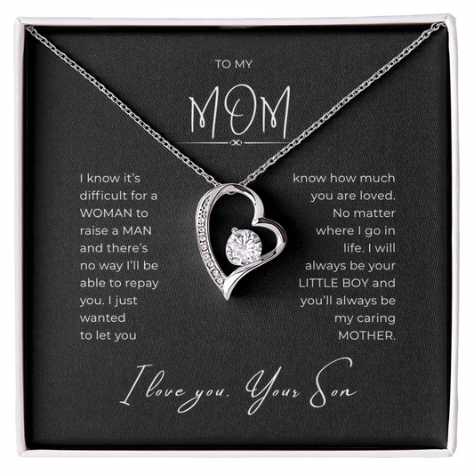 To My Mom Interlocking Hearts Necklace