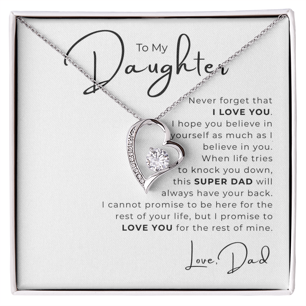 To My Daughter  Forever Love Necklace