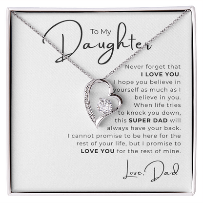 To My Daughter  Forever Love Necklace