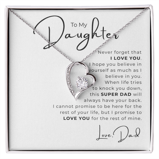 To My Daughter  Forever Love Necklace