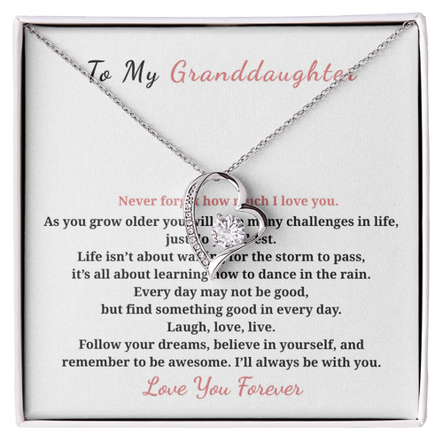 To My Granddaughter  Forever Love Necklace