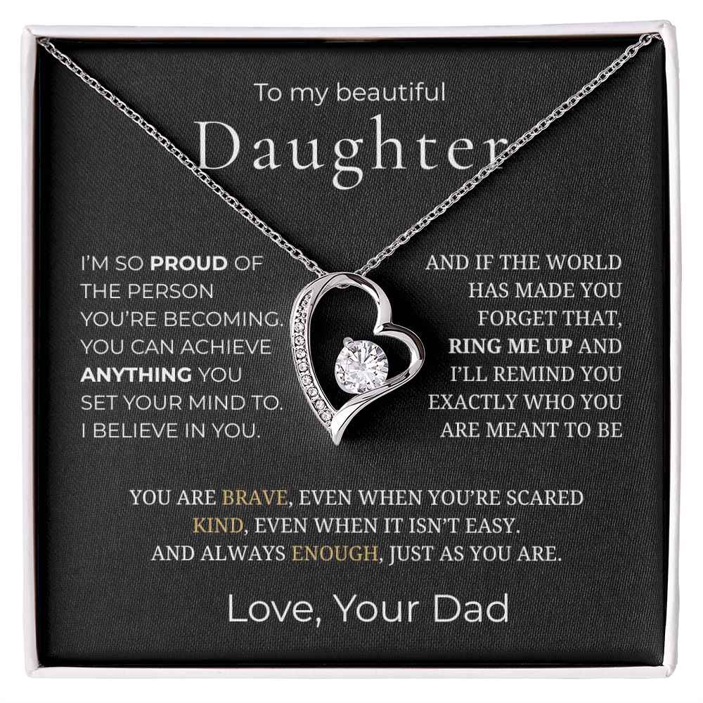 To My Daughter  Forever Love Necklace