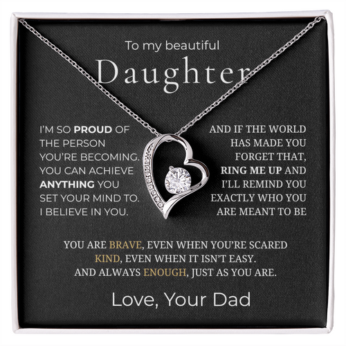 To My Daughter  Forever Love Necklace