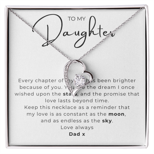 To My Daughter  Forever Love Necklace