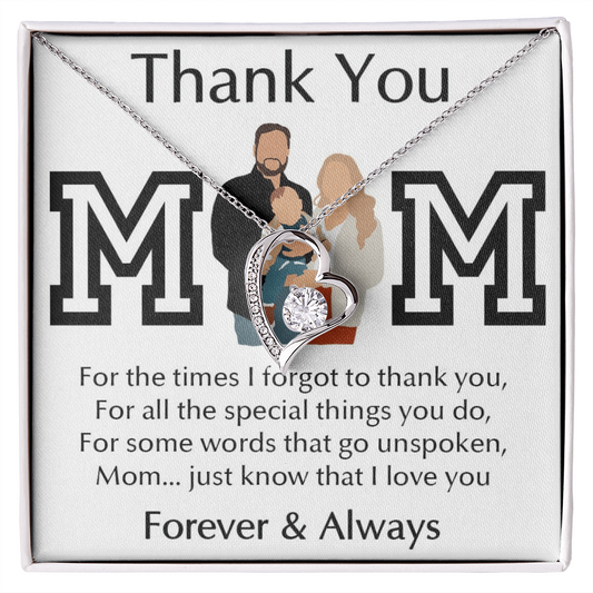 Thank You Mom Forever Love Necklace