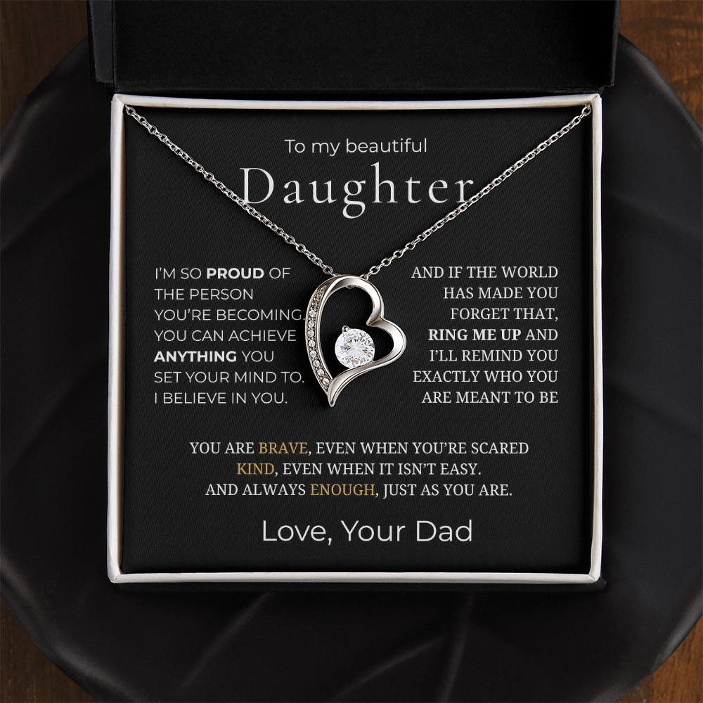 To My Daughter  Forever Love Necklace
