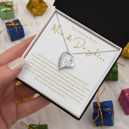 Mom & Daughter Interlocking Hearts Necklace