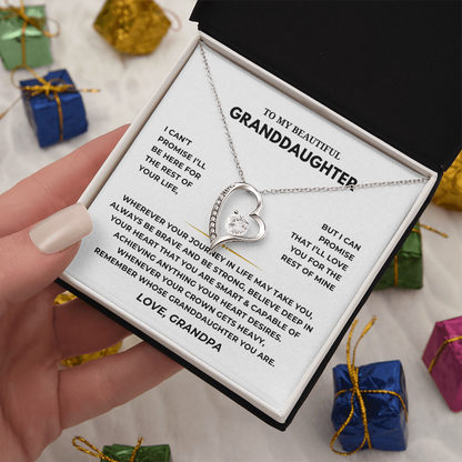 To My Granddaughter  Forever Love Necklace