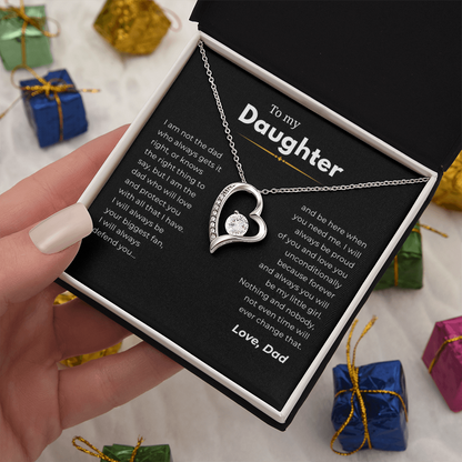 To My Daughter Interlocking Hearts Necklace