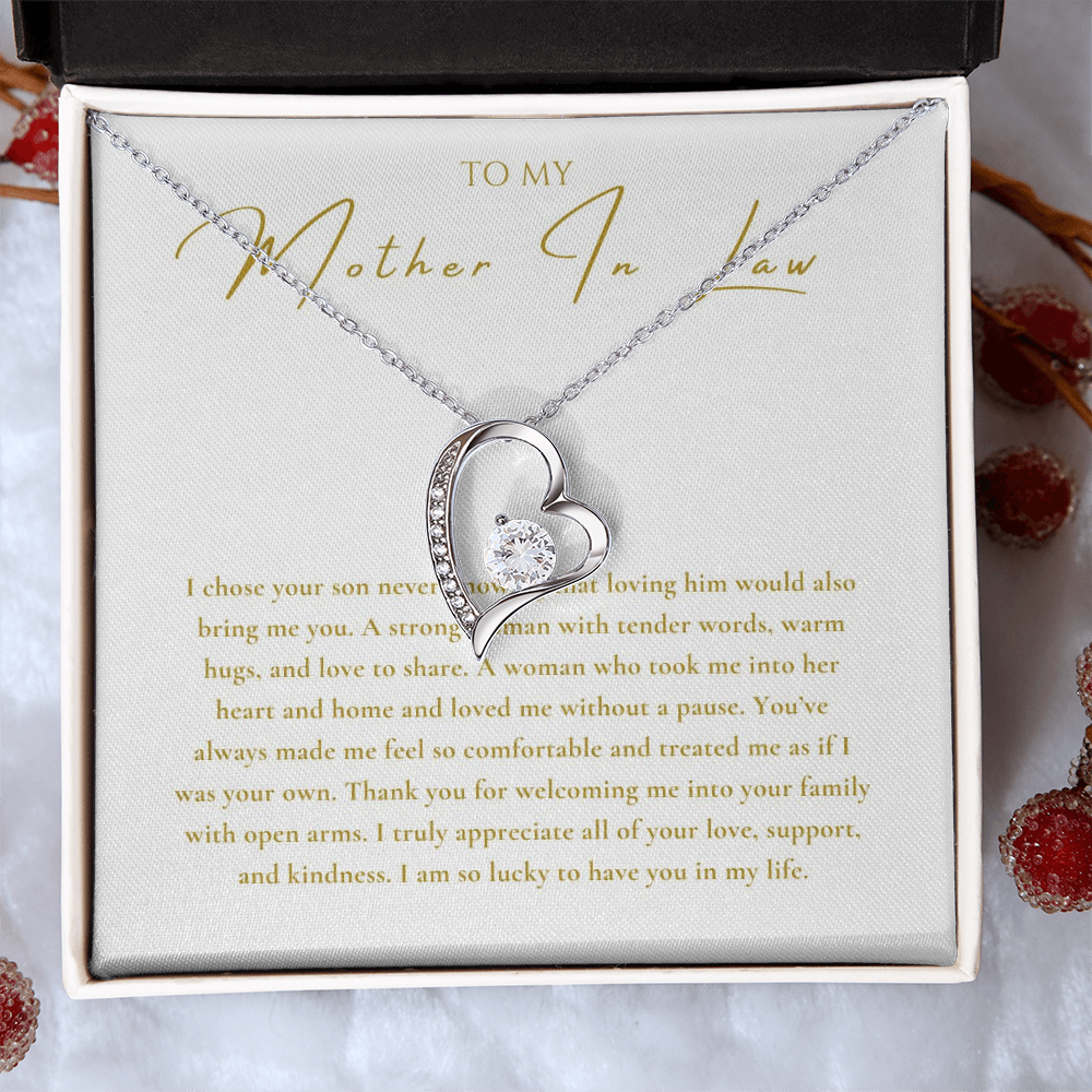 To My Mother In Law Interlocking Hearts Necklace
