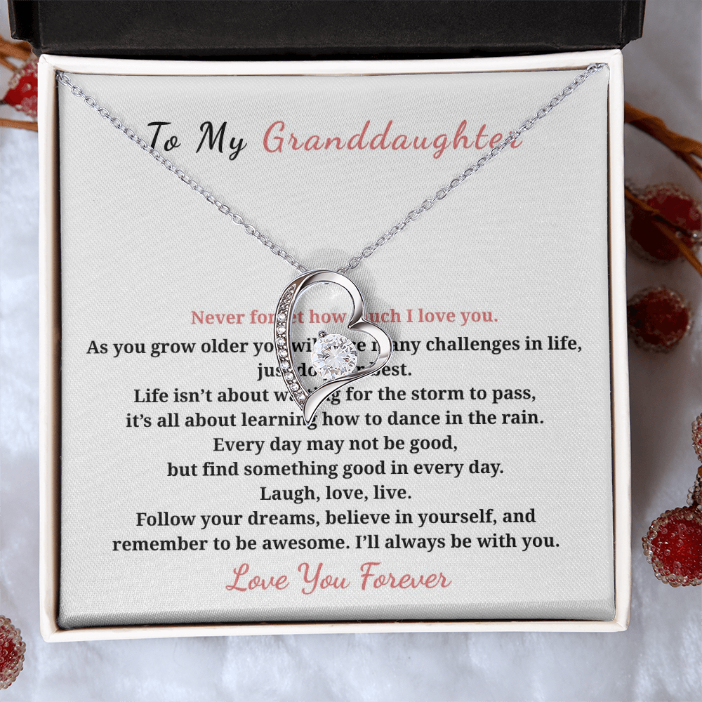 To My Granddaughter  Forever Love Necklace