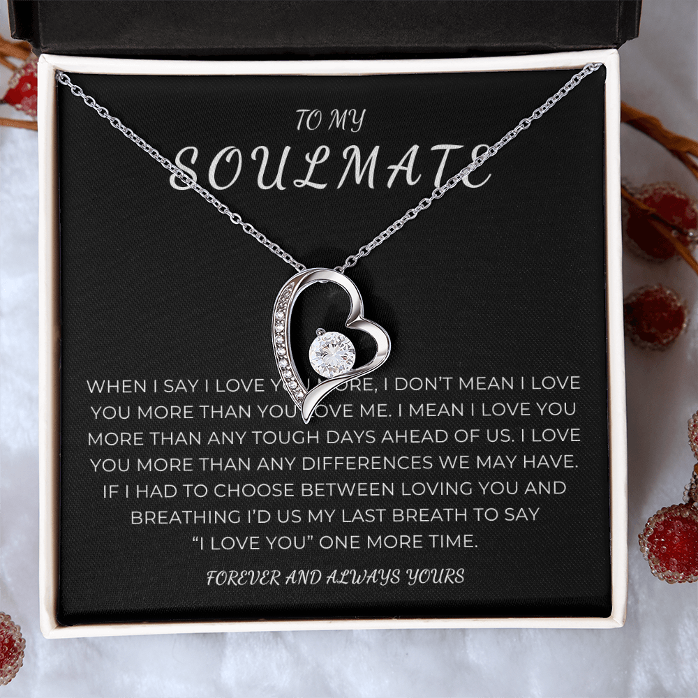 To My Soulmate Forever Love Necklace