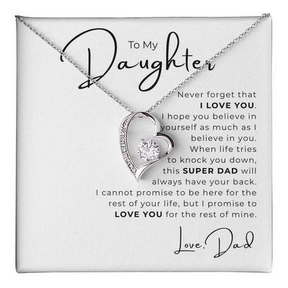 To My Daughter  Forever Love Necklace
