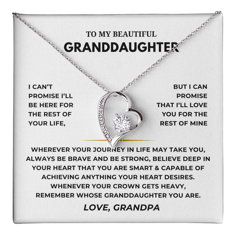 To My Granddaughter  Forever Love Necklace