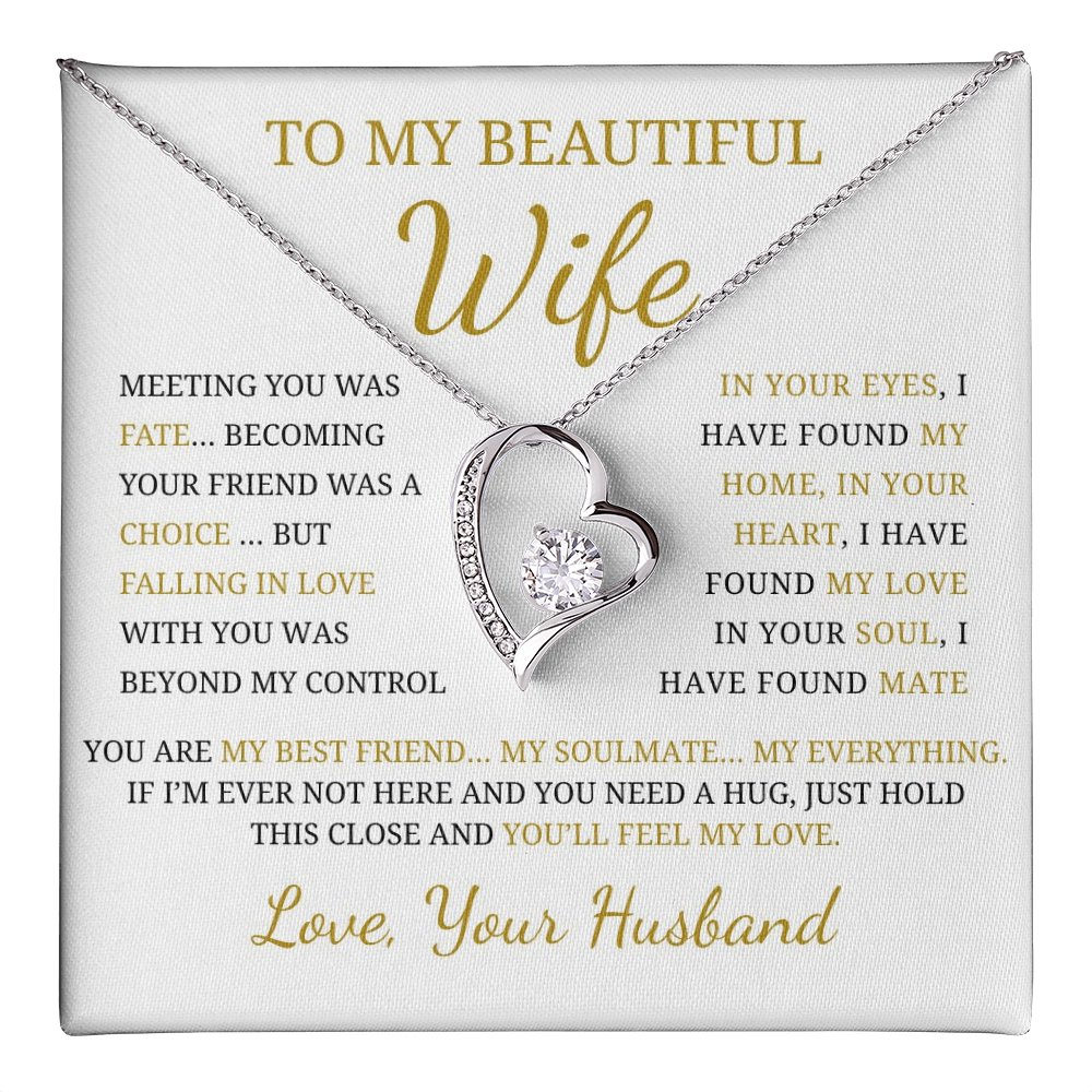 To My Beautiful Wife  Forever Love Necklace