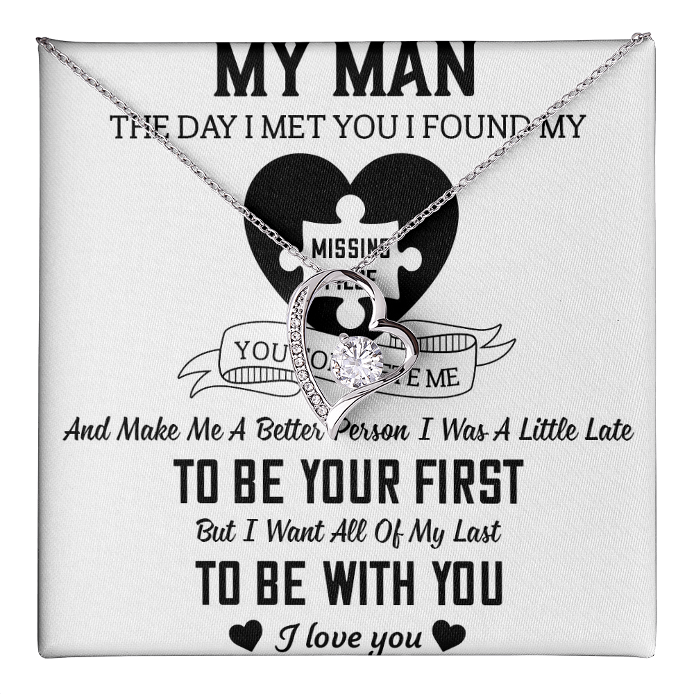 To My Man Forever Love Necklace