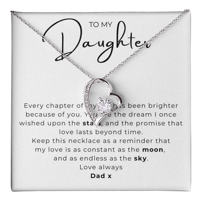To My Daughter  Forever Love Necklace