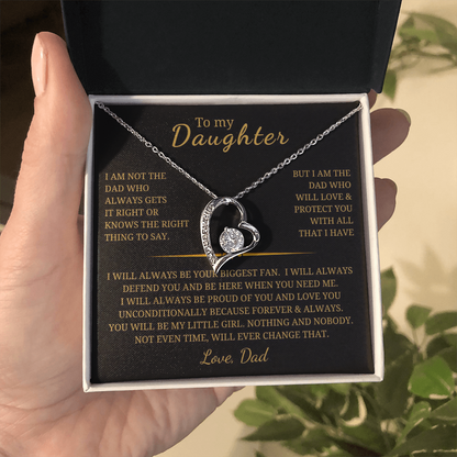 To My Daughter  Forever Love Necklace