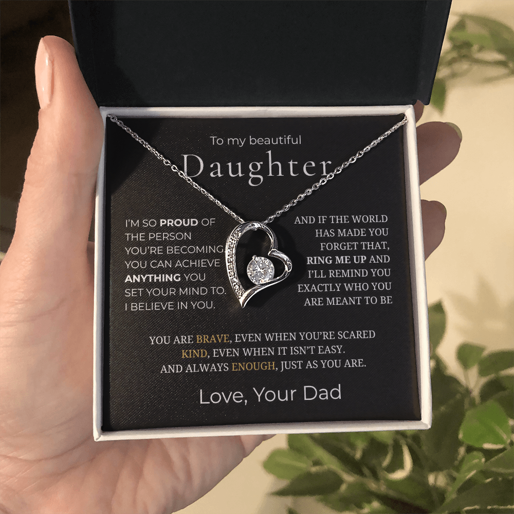 To My Daughter  Forever Love Necklace