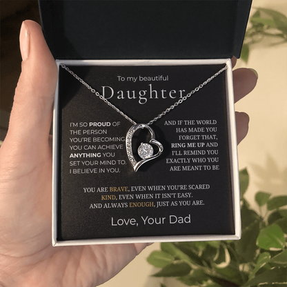 To My Daughter  Forever Love Necklace
