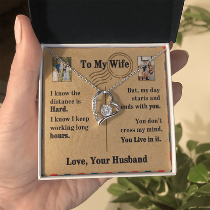 To My Wife Forever Love Necklace With 2 Photos
