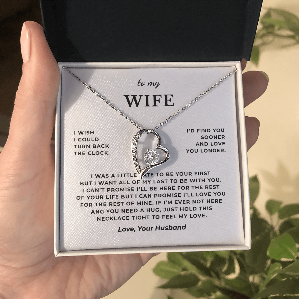 To My Wife Interlocking Hearts Necklace