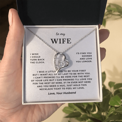 To My Wife Interlocking Hearts Necklace