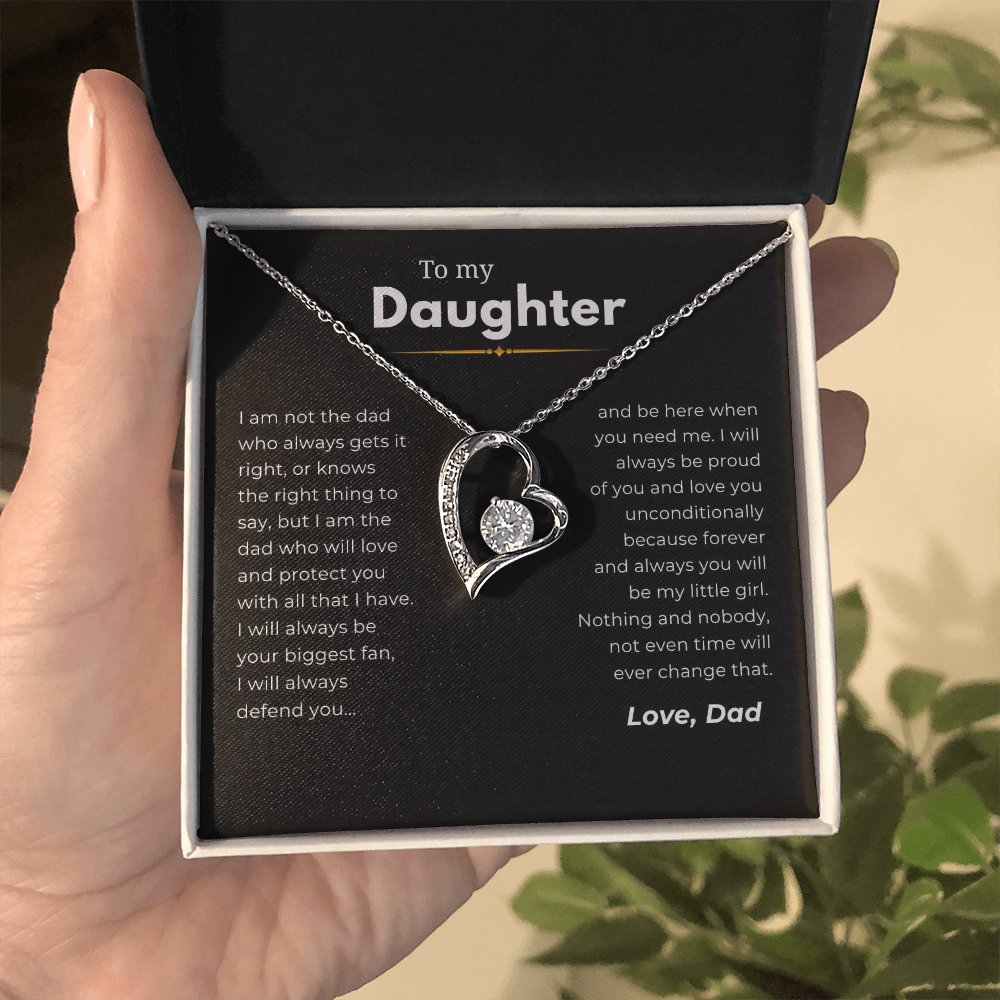 To My Daughter Interlocking Hearts Necklace