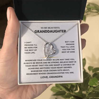 To My Granddaughter  Forever Love Necklace