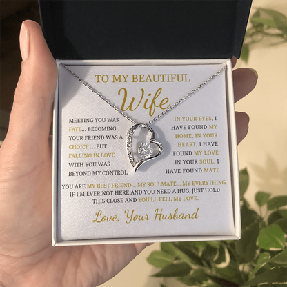 To My Beautiful Wife  Forever Love Necklace