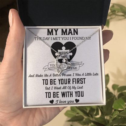 To My Man Forever Love Necklace