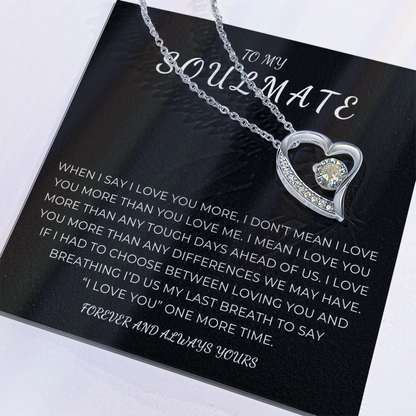 To My Soulmate Forever Love Necklace