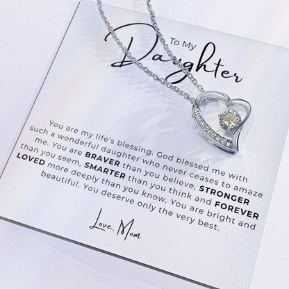 To My Daughter  Forever Love Necklace