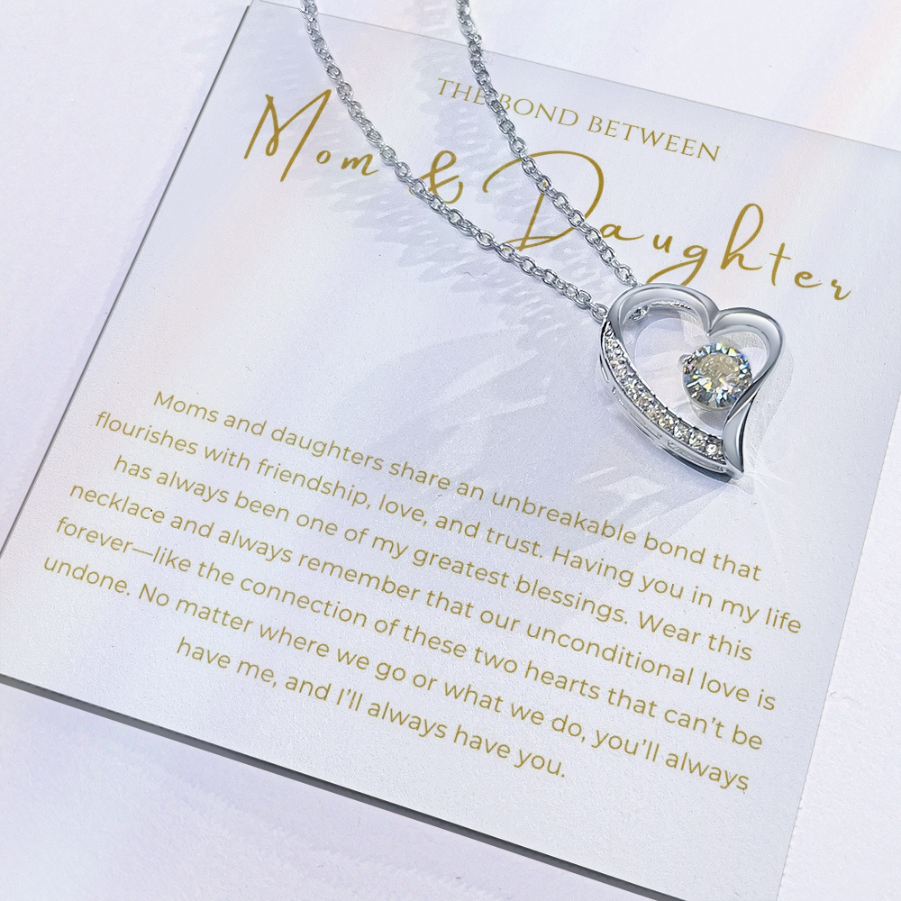Mom & Daughter Interlocking Hearts Necklace