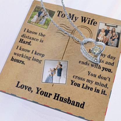To My Wife Forever Love Necklace With 3 Photos