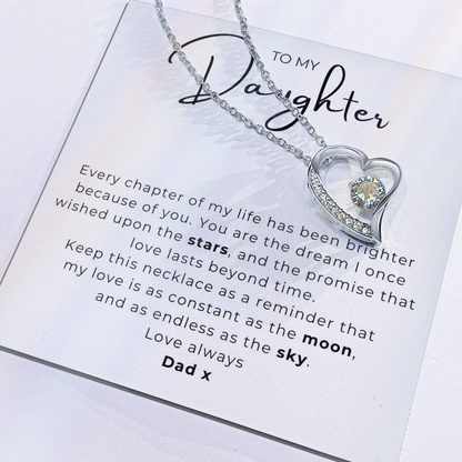 To My Daughter  Forever Love Necklace