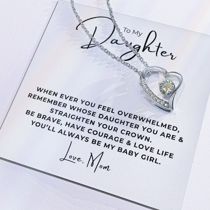 To My Daughter  Forever Love Necklace