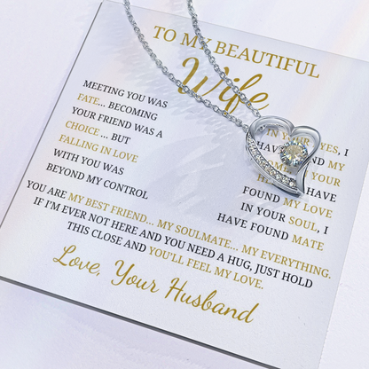 To My Beautiful Wife  Forever Love Necklace