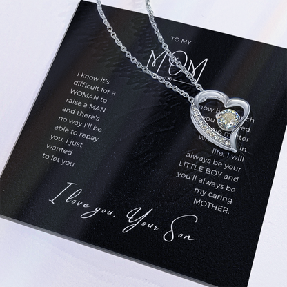 To My Mom Interlocking Hearts Necklace