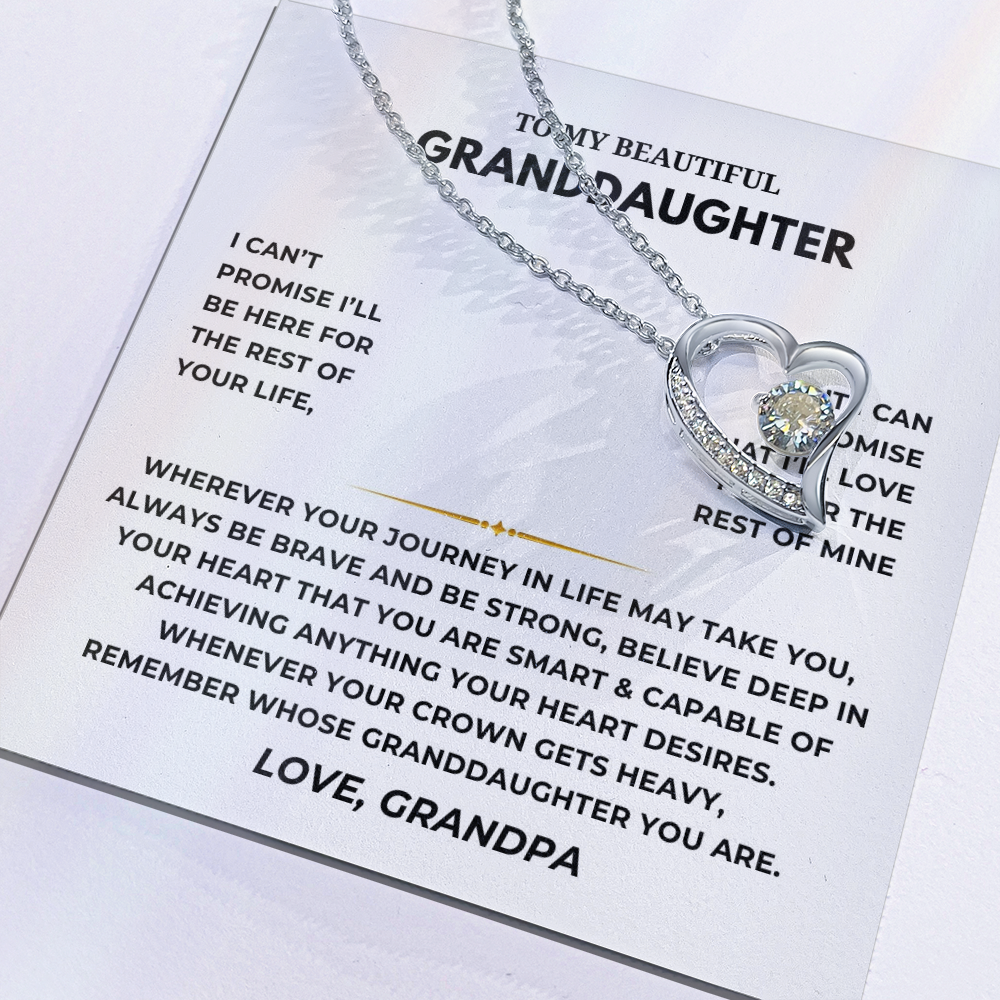 To My Granddaughter  Forever Love Necklace