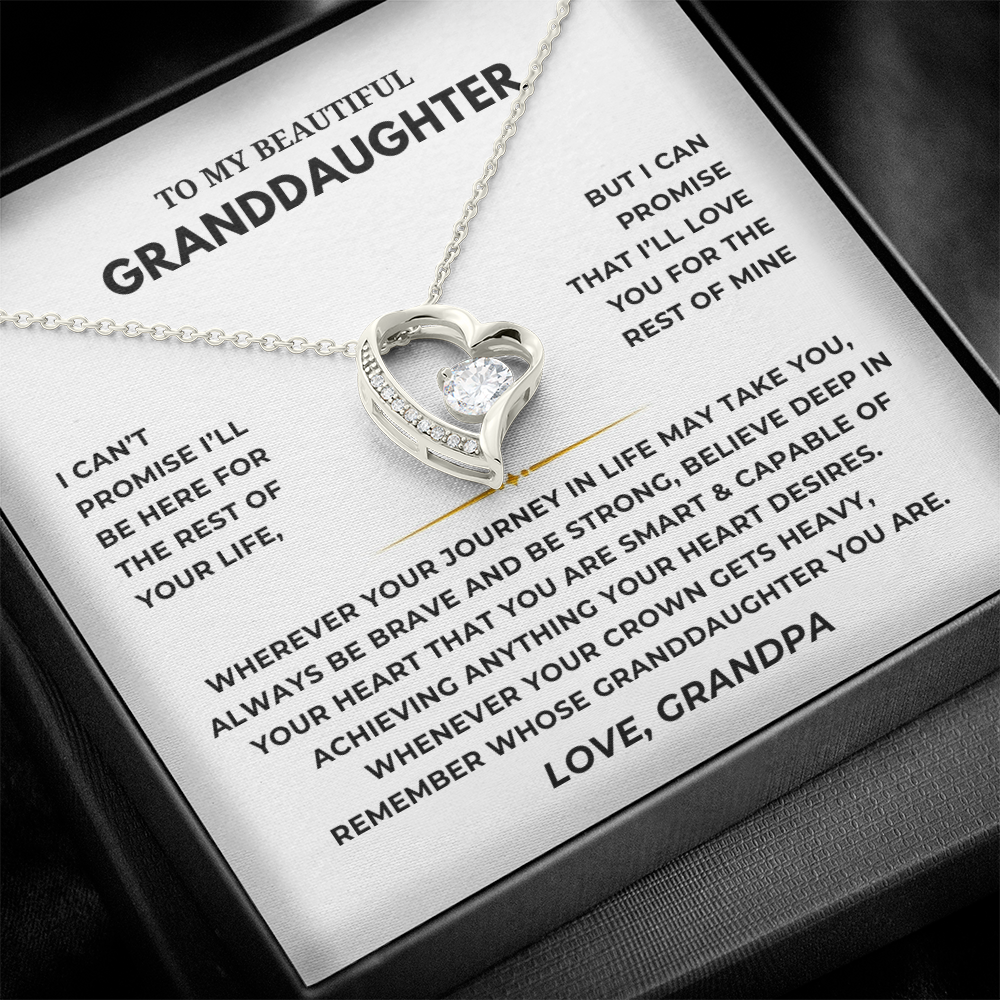 To My Granddaughter  Forever Love Necklace