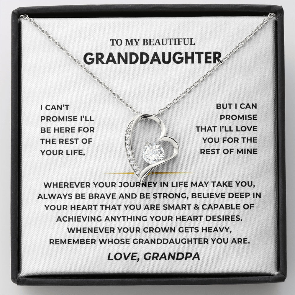 To My Granddaughter  Forever Love Necklace