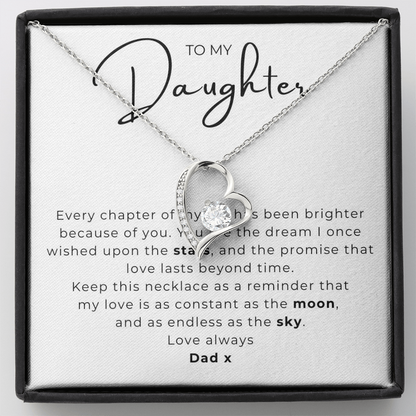 To My Daughter  Forever Love Necklace