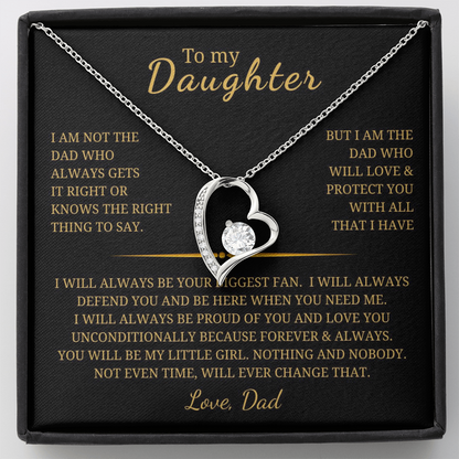 To My Daughter  Forever Love Necklace