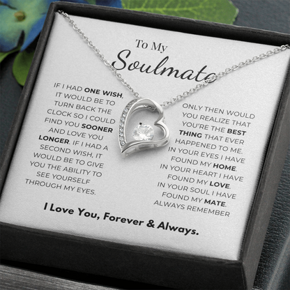 To My Soulmate  Forever Love Necklace