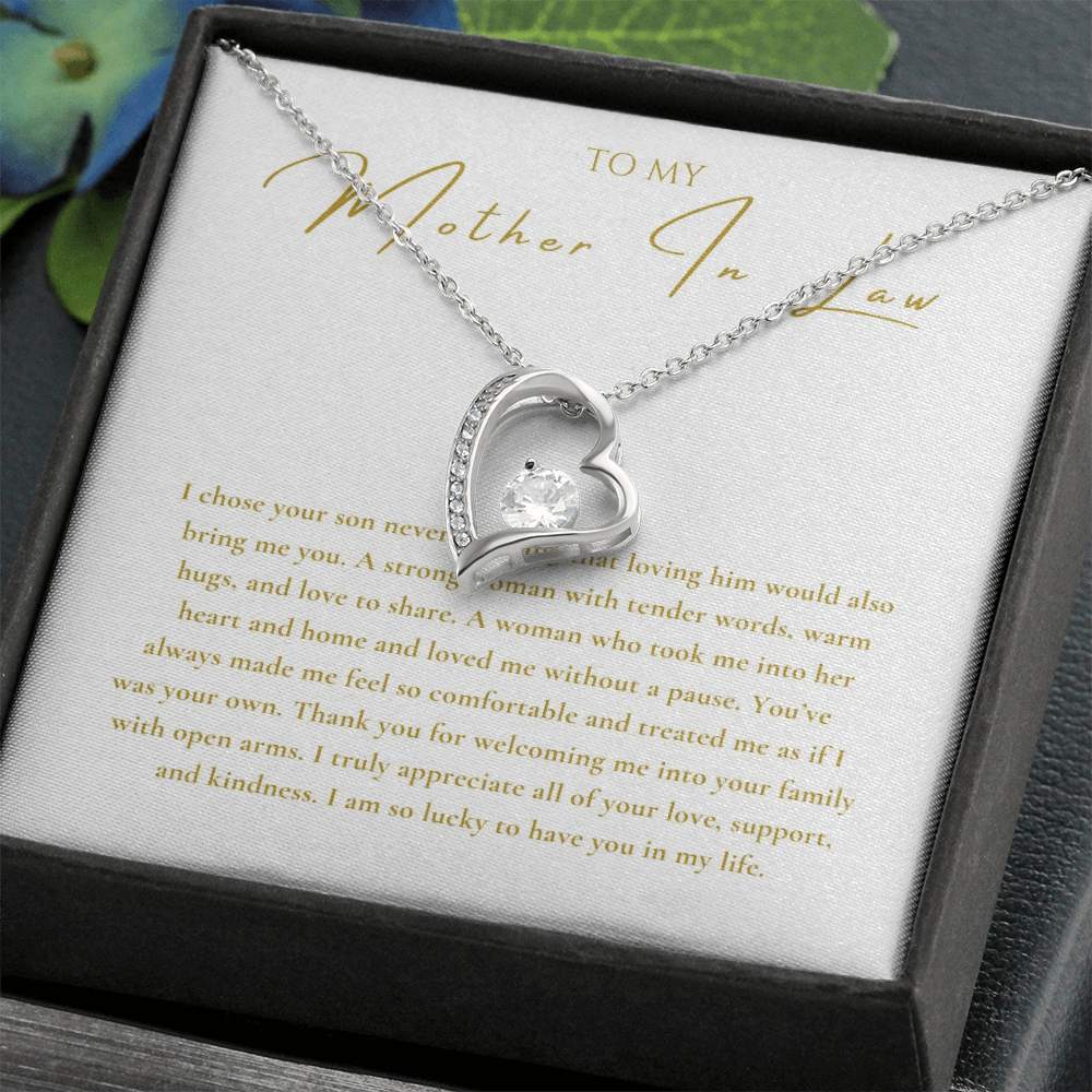 To My Mother In Law Interlocking Hearts Necklace